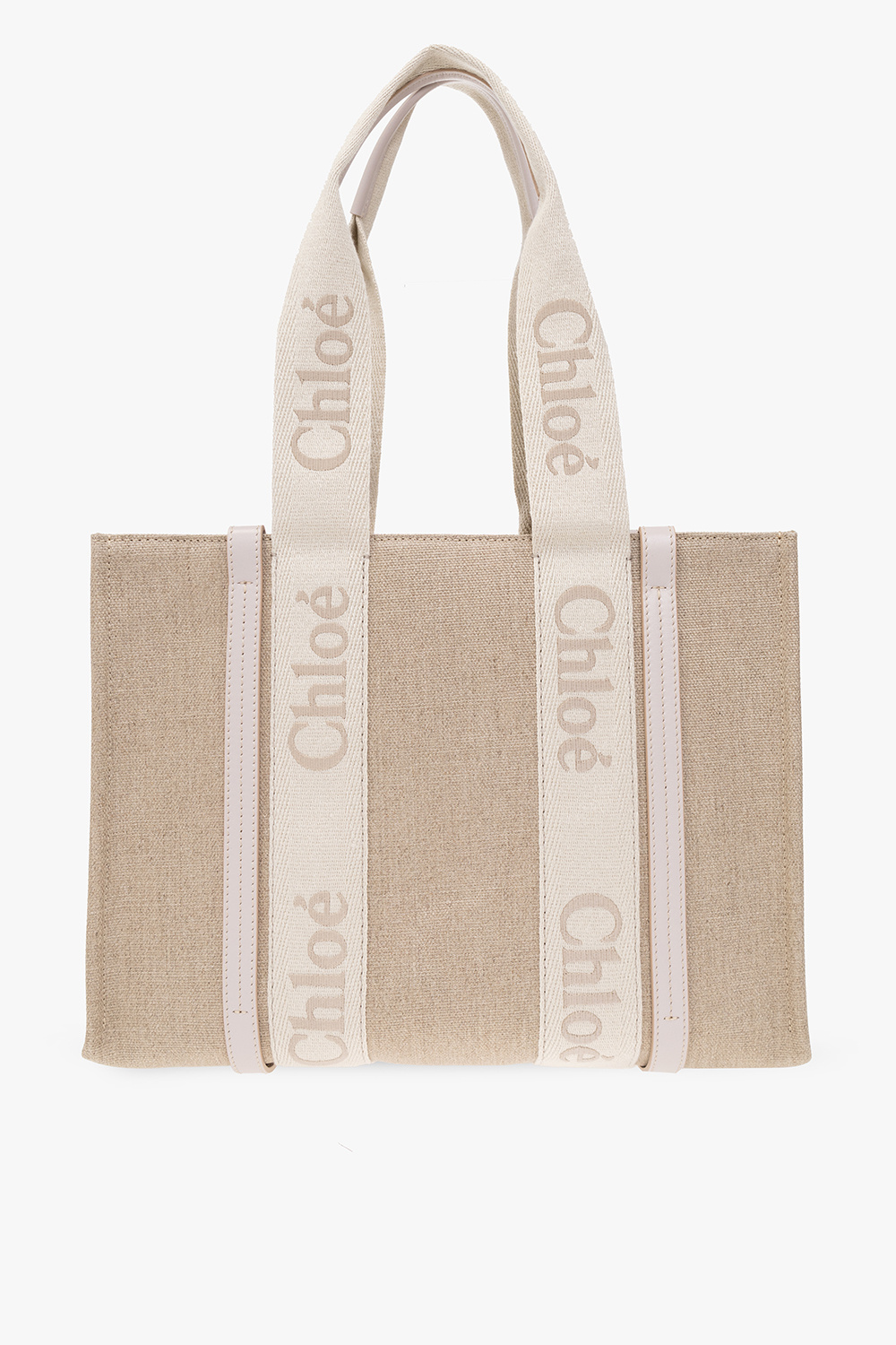 Beige 'Woody Medium' shopper bag Chloé - Monki Chloe Ribstrikket